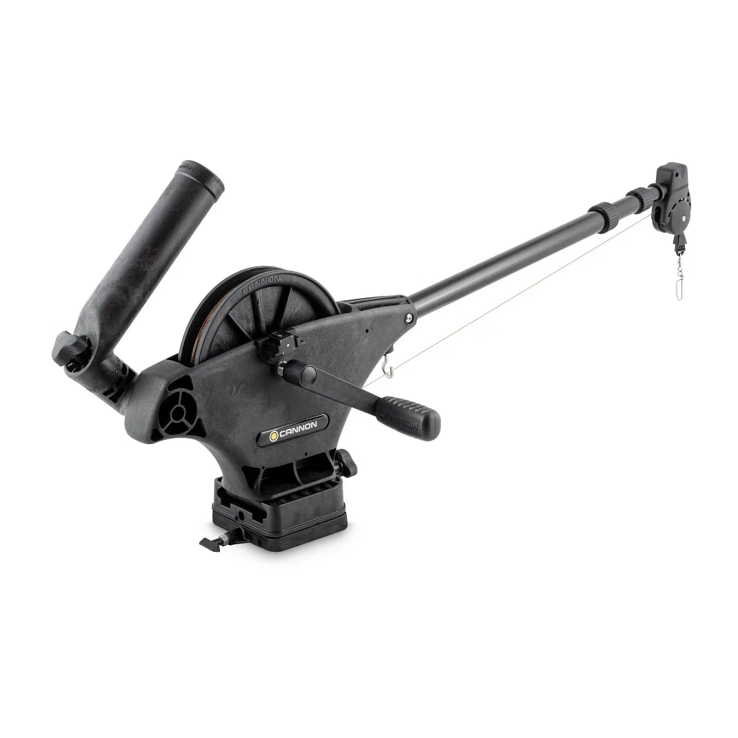 1901130 – CANNON Downrigger, Manual Operation 2:1 Retrieval Speed Ratio Analog Depth Counter Dual Axis Adjustable Rod...